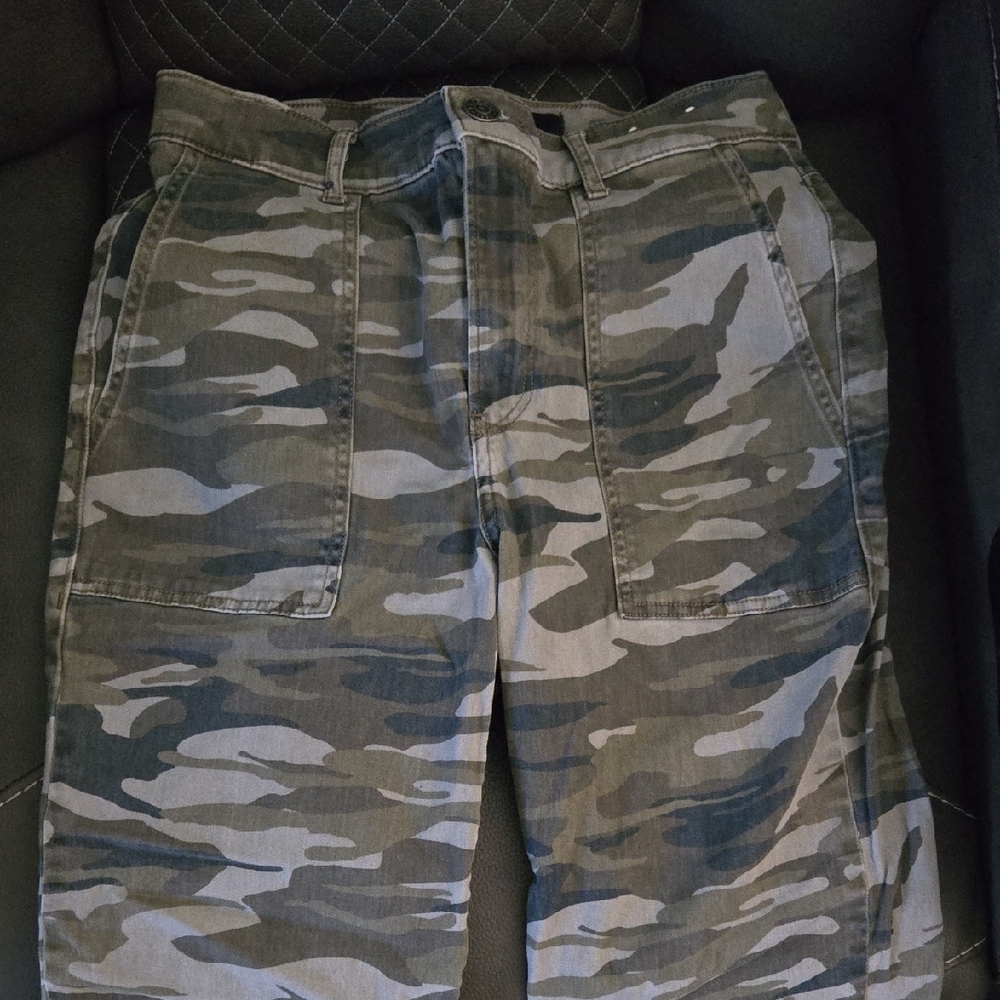Express Gray and Green Straight Leg Pants